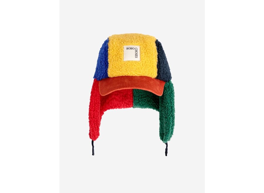 Bobo Choses | Baby Color Block Sheepskin Chapka