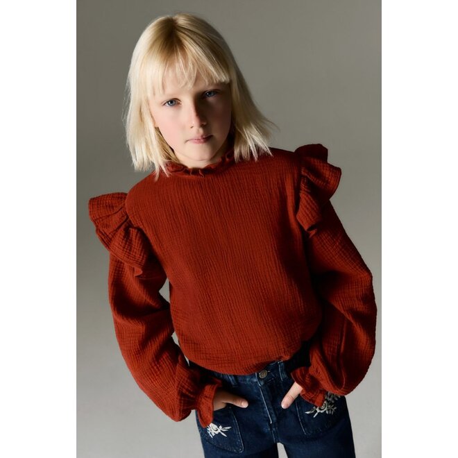 The New Society | Glacier Blouse Ruby Dusk