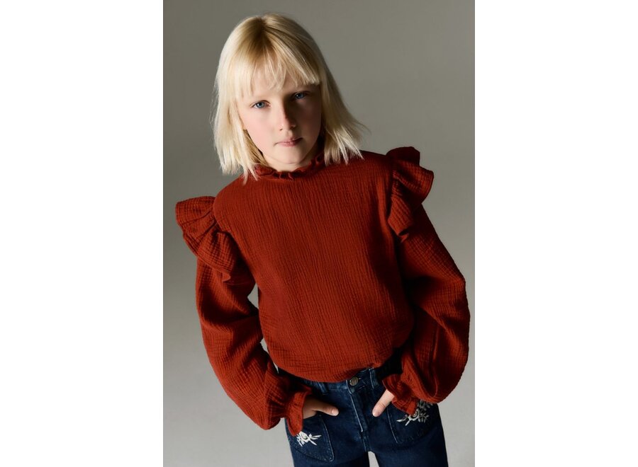 The New Society | Glacier Blouse Ruby Dusk