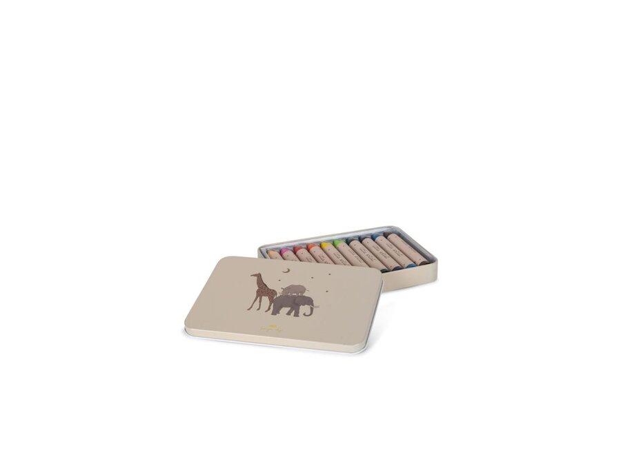 Konges Slojd | Crayons Bees Wax 10 Pieces Safari