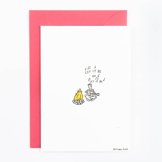 Studio Flash | Letterpress Card 'Let it be'