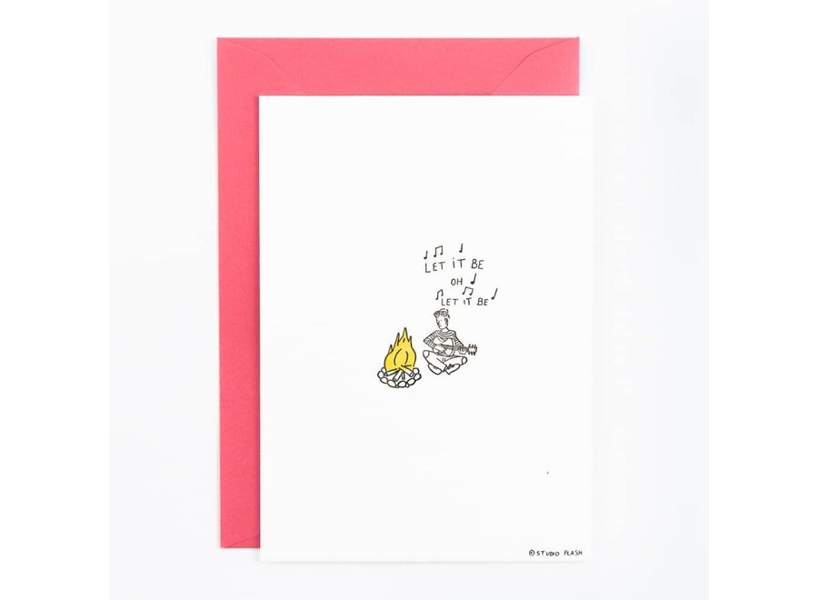 Letterpress Card 'Let it be'