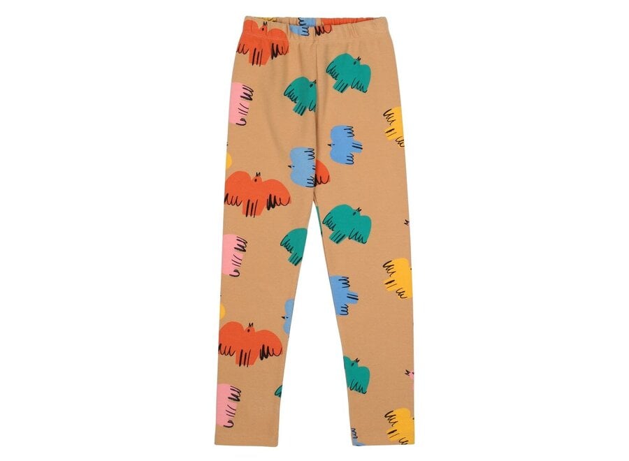 Colorful Bird Legging Brown