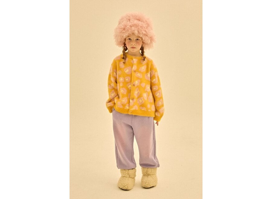 Jelly Mallow | Leopard Pattern Cardigan Yellow