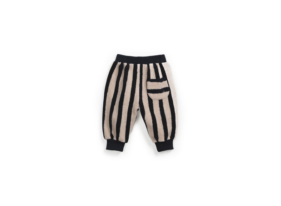 Play Up | Striped Plush Trousers Penguin