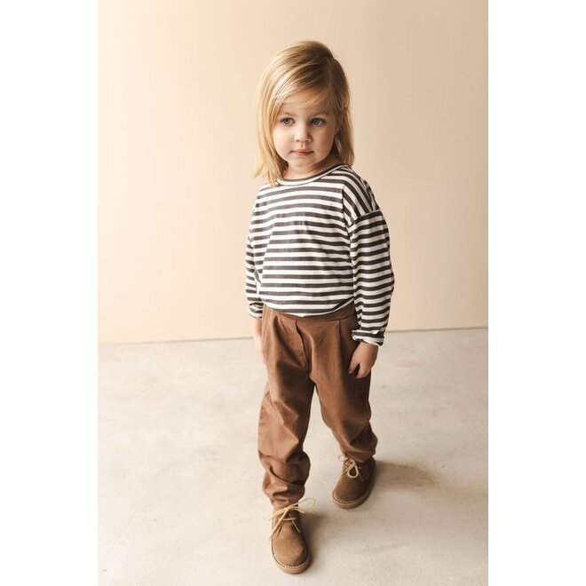 Phil&Phae | Oversized Tee Long Sleeve Stripes Graphite