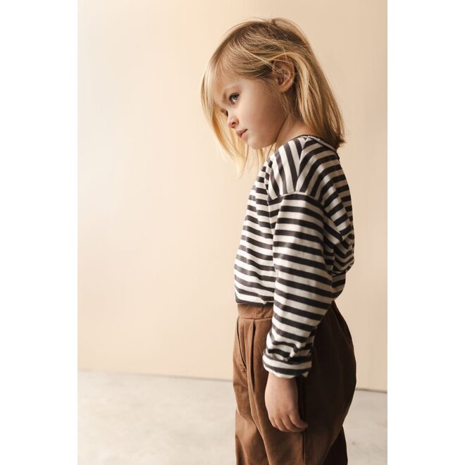 Phil&Phae | Oversized Tee Long Sleeve Stripes Graphite
