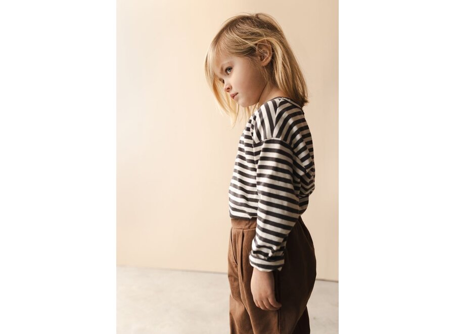 Phil&Phae | Oversized Tee Long Sleeve Stripes Graphite