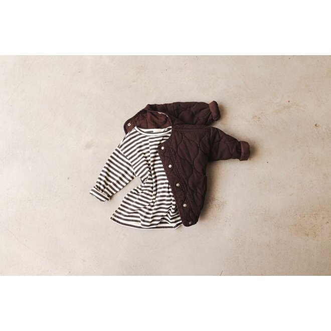 Phil&Phae | Oversized Tee Long Sleeve Stripes Graphite