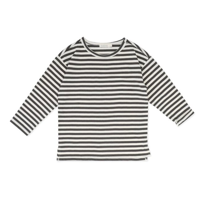 Phil&Phae | Oversized Tee Long Sleeve Stripes Graphite