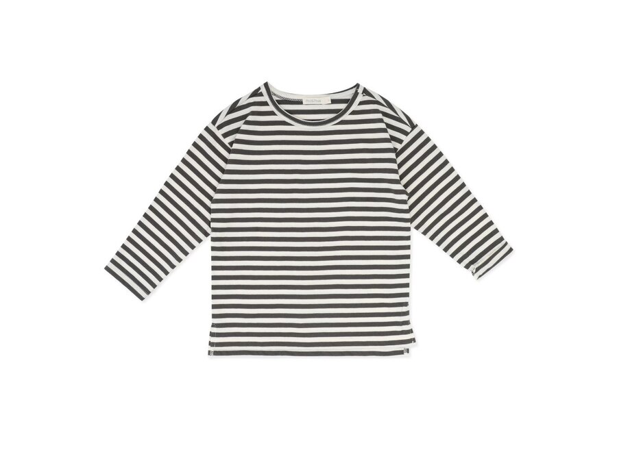 Phil&Phae | Oversized Tee Long Sleeve Stripes Graphite