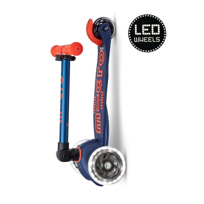 Mini Micro step inklapbaar LED Marineblauw