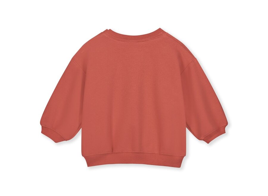 Gray Label | Baby Dropped Shoulder Sweater GOTS Poppy Red