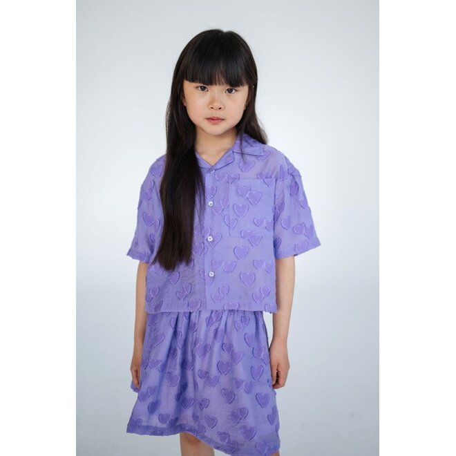 Repose ams | Mini Skirt Purple Floating Hearts