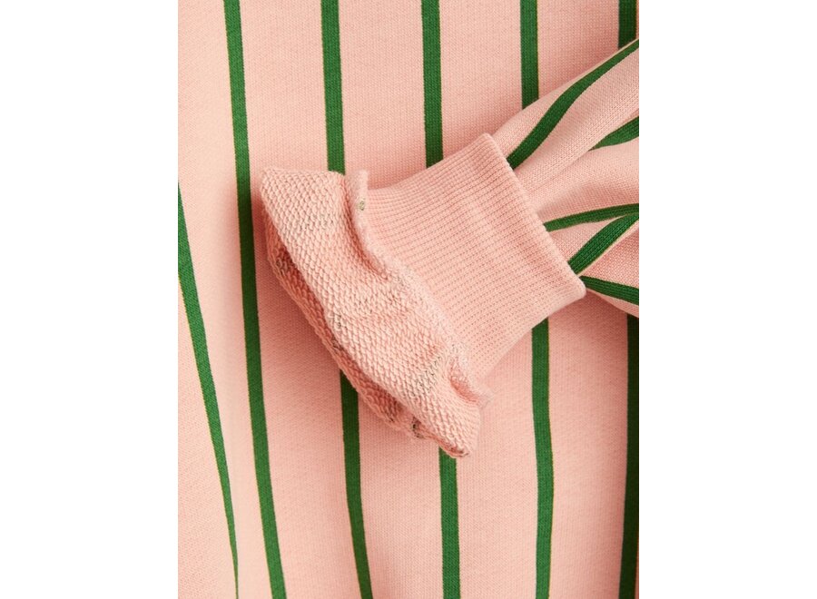 Mini Rodini | Vertical Stripe Aop Sweatshirt Pink