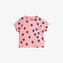 Mini Rodini | Outlined Hearts Aop Tee Pink