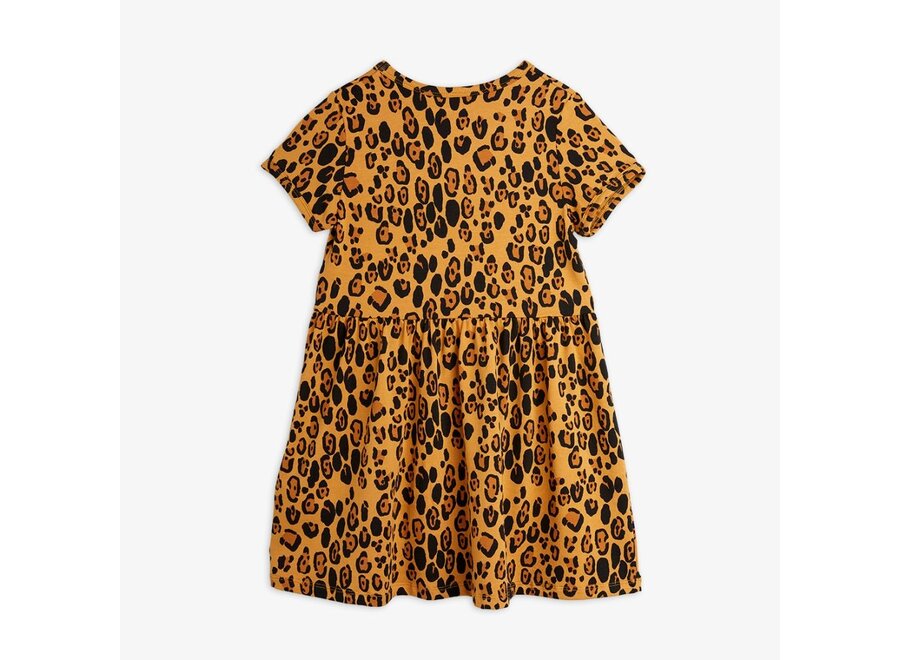 Mini Rodini | Basic Leopard Short Sleeve Dress Beige