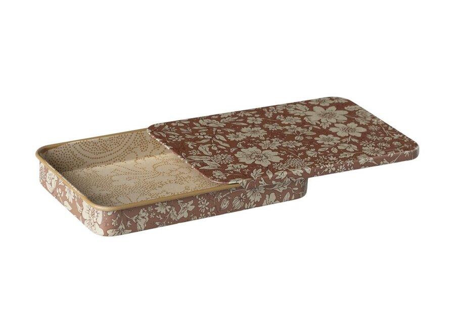 Maileg | Metal Box With Sliding Lid Blossom Heather