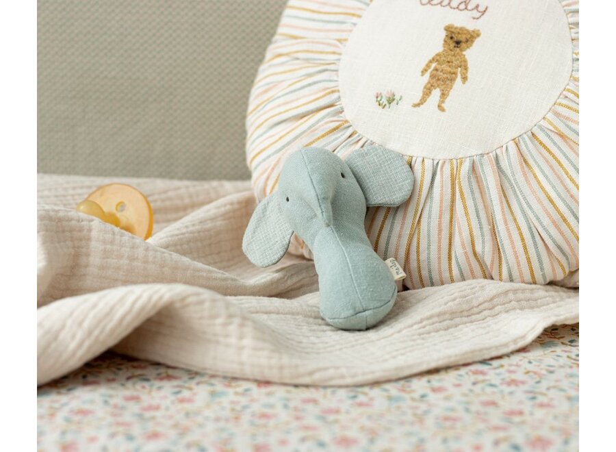 Maileg | Lullaby Friends Elephant Rattle Light Dusty Blue