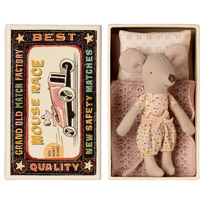 Little Sister Mouse In Matchbox