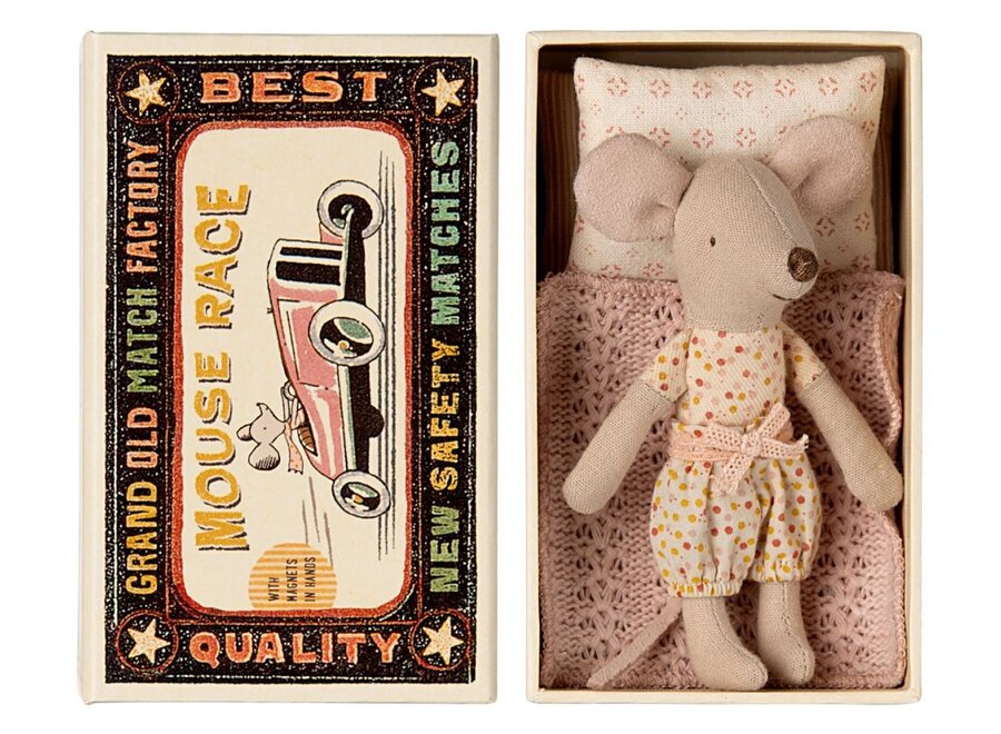 Maileg | Little Sister Mouse In Matchbox