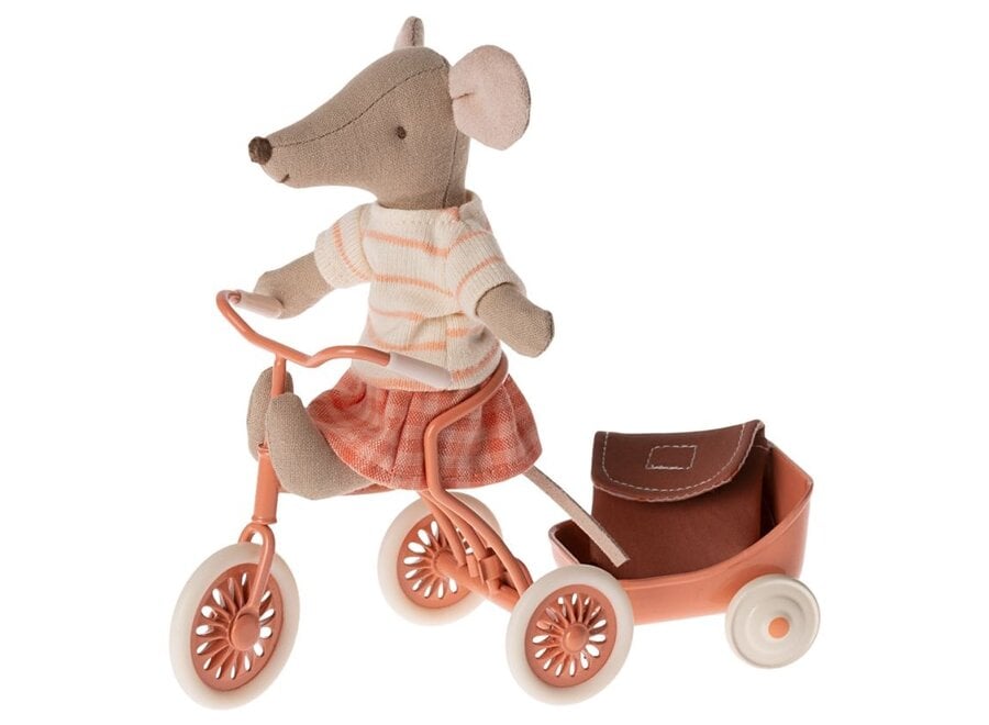 Maileg | Tricycle Mouse Big Sister Coral