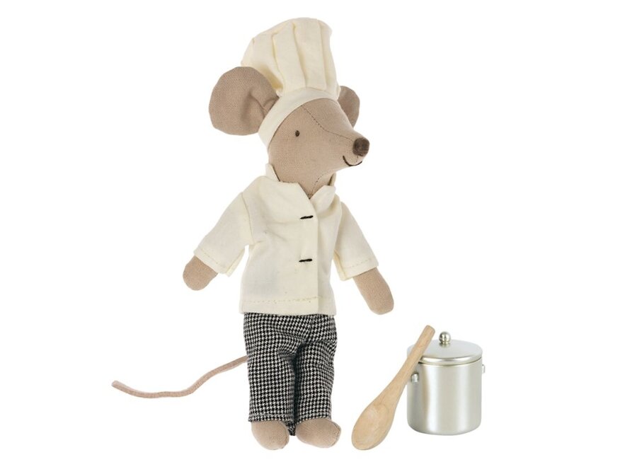 Chef Mouse With Soup Pot And Spoon