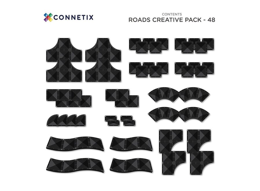 Connetix | Creative Roads Pack (48 pieces)