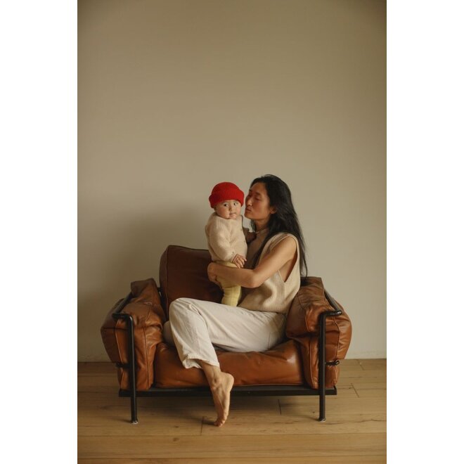 Hvid | Beanie Fonzie Red