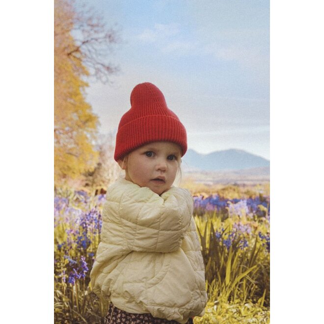 Hvid | Beanie Fonzie Red