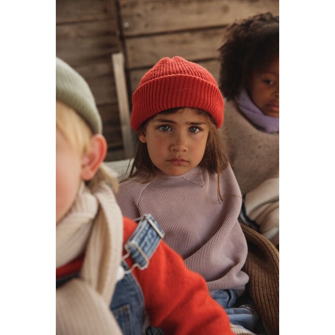 Hvid | Beanie Fonzie Red