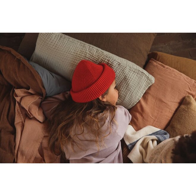 Hvid | Beanie Fonzie Red