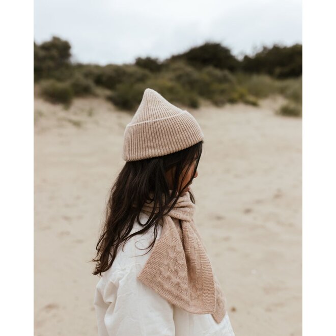 Hvid | Beanie Fonzie Sand