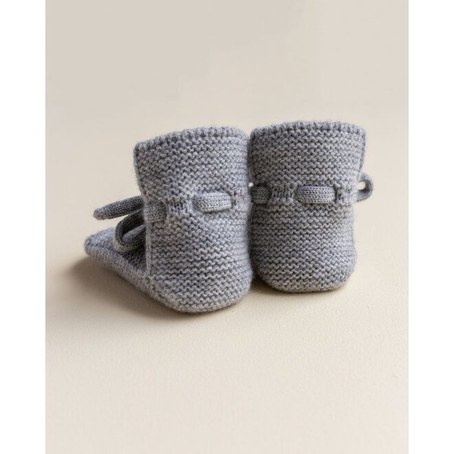 Hvid | booties grey melange