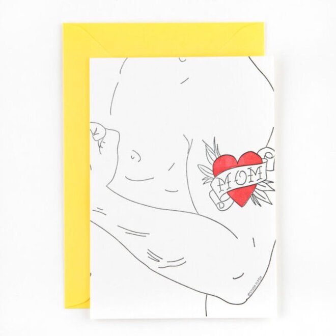 Studio Flash | Letterpress Card ‘Mom tattoo’