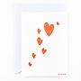 Studio Flash | Letterpress Card ‘simple hearts’
