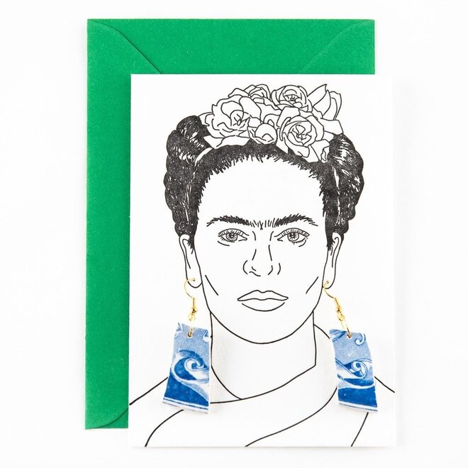 Letterpress Card ‘Frida earrings’
