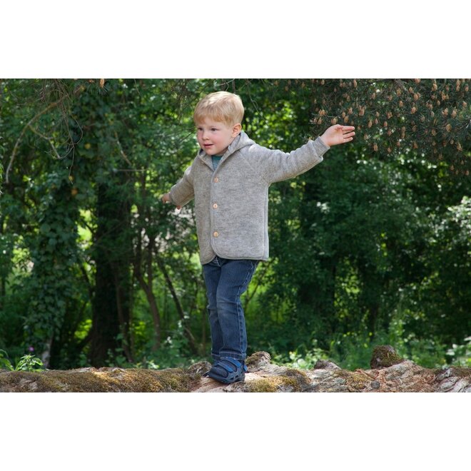 Engel | Hooded jacket light grey mélange