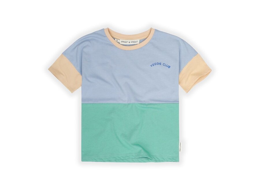 Sproet & Sprout | T-Shirt Colourblock Misty Blue