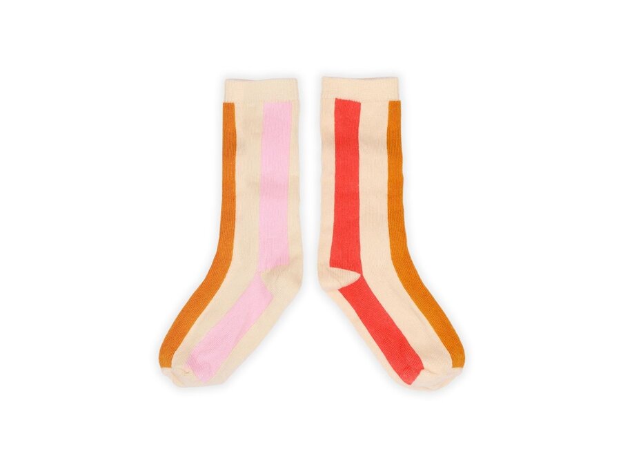 Socks StriPolyester Nectarine Nectarine