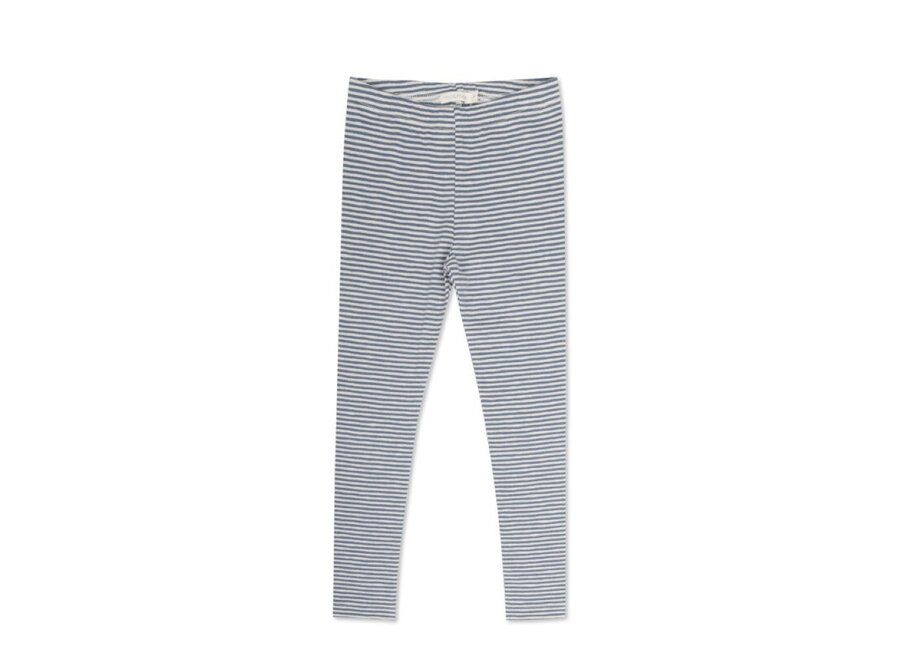 Baby Leggings Stripes Denim Blue