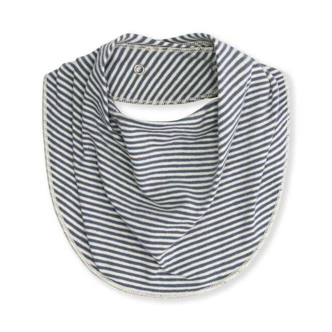 Gray Label | Baby Bib GOTS Blue Grey/Cream