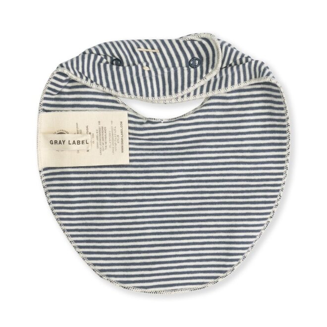 Gray Label | Baby Bib GOTS Blue Grey/Cream