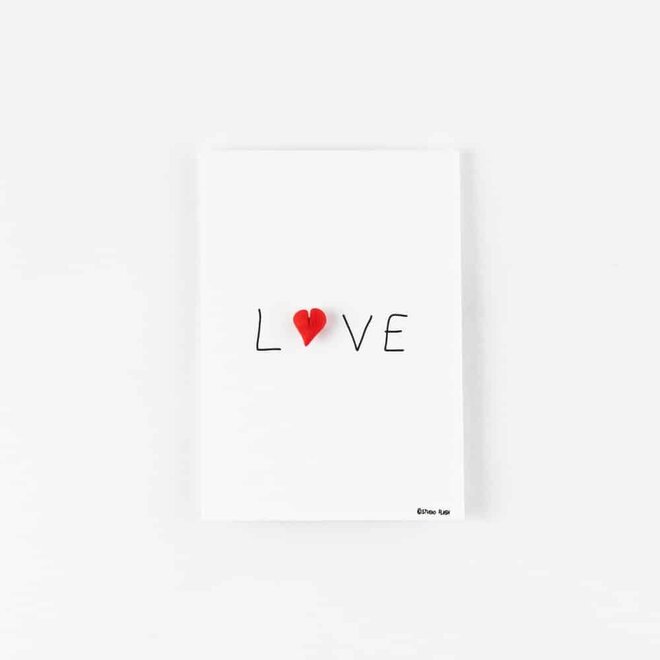 Studio Flash | Letterpress Card PIN 'L-O-V-E'