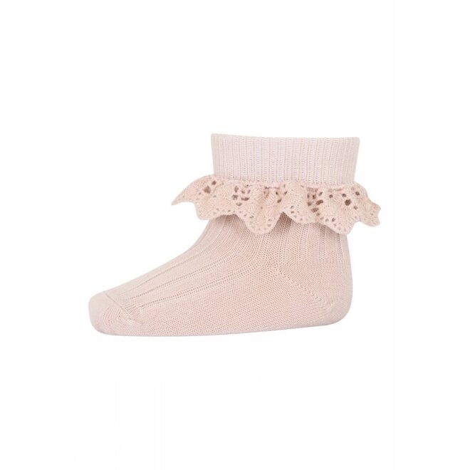 Lea socks with lace Rose Dust