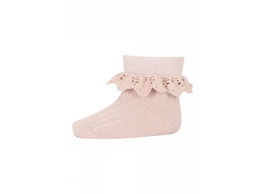 Lea socks with lace Rose Dust