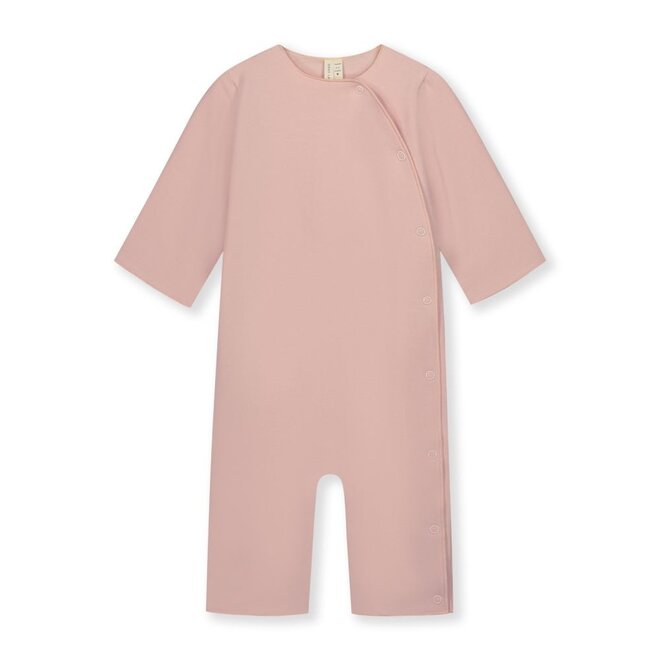 Baby Suit with Snaps GOTS Faded Pink