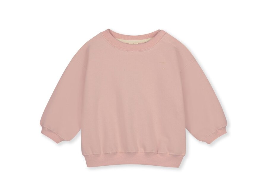Baby Dropped Shoulder Sweater GOTS Faded Pink