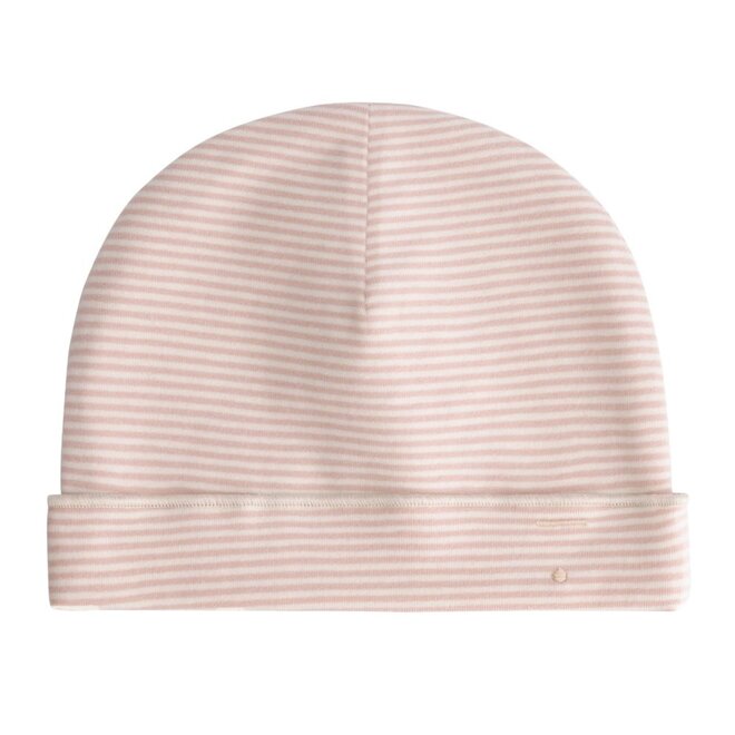Baby Beanie GOTS Faded Pink Cream Newborn