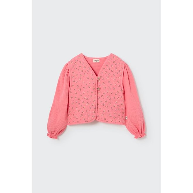 Ivet Quilted Floral Jacket Confetti Pink